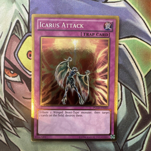 PGLD-EN080 Icarus Attack Gold Rare Unlimited Edition NM Yugioh Card