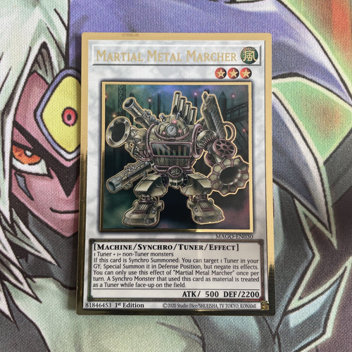 MAGO-EN030 Martial Metal Marcher Premium Gold 1st Edition NM Yugioh Card
