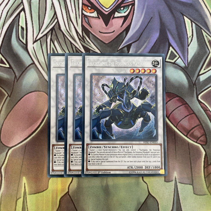 HISU-EN033 x3 Tsuchigumo, the Poisonous Mayakashi Secret Excellent Yugioh