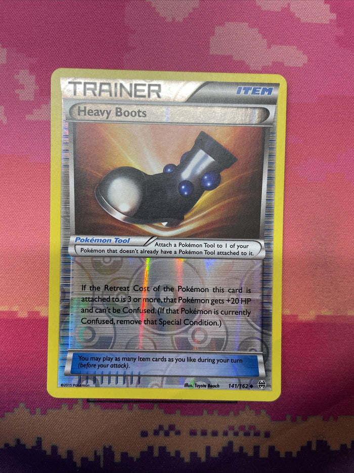Pokemon Card Heavy Boots Breakthrough Reverse Holo 141/162 Near Mint
