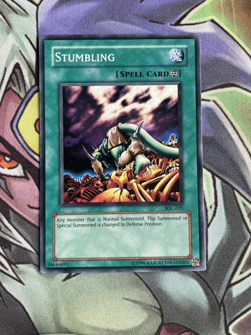 IOC-035 Stumbling Common Unlimited Edition NM Yugioh Card