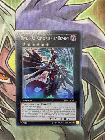 DRLG-EN043 Number C5: Chaos Chimera Dragonn Super 1st Edition NM Yugioh Card