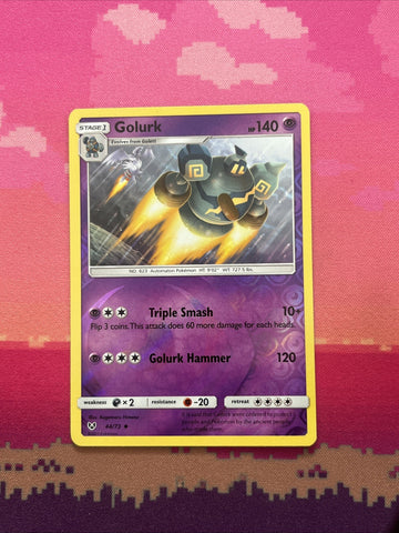 Pokemon Card Golurk Shining Legends Reverse Holo 44/73 Near Mint