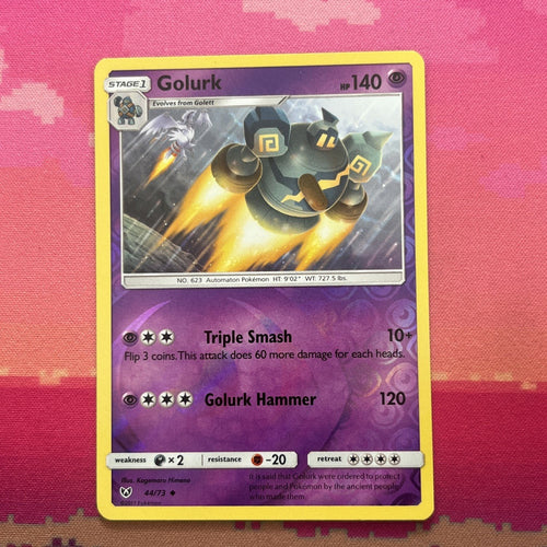 Pokemon Card Golurk Shining Legends Reverse Holo 44/73 Near Mint