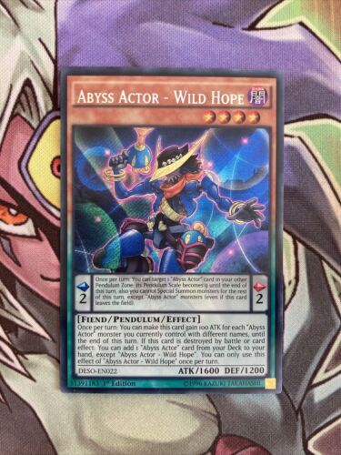 DESO-EN022 Abyss Actor - Wild Hope Secret Rare 1st Edition NM Yugioh Card