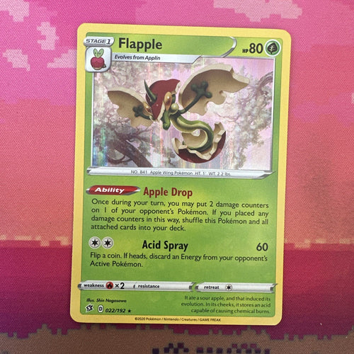 Pokemon Card Flapple Rebel Clash Holo Rare 022/192 Near Mint