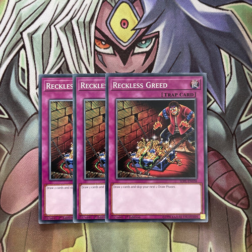 SDPL-EN038 x3 Reckless Greed Common Excellent Condition Yugioh