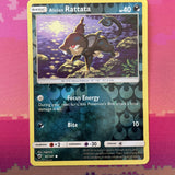 Pokemon Card Alolan Rattata Burning Shadows Reverse Holo 81/147 Near Mint
