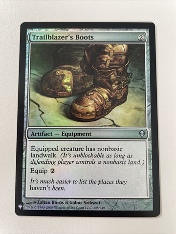 Trailblazer's Boots Foil - Zendikar (The List) Excellent Magic MTG