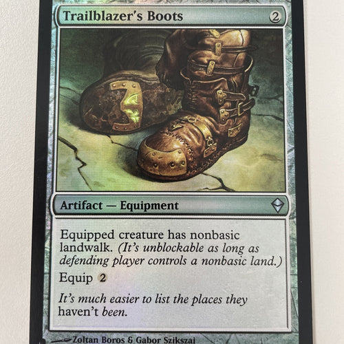 Trailblazer's Boots Foil - Zendikar (The List) Excellent Magic MTG