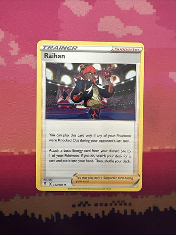 Pokemon Card Raihan Evolving Skies Rare 152/203 Near Mint