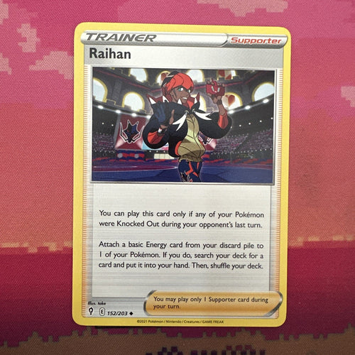 Pokemon Card Raihan Evolving Skies Rare 152/203 Near Mint