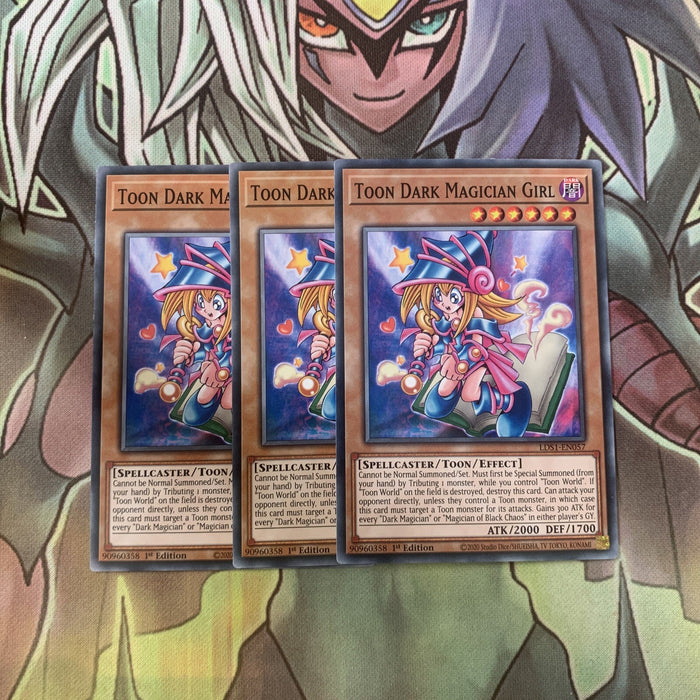 LDS1-EN057 x3 Toon Dark Magician Girl Common Excellent Condition Yugioh