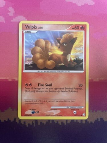 Pokemon Card Vulpix Mysterious Treasures Common 107/123 Near Mint