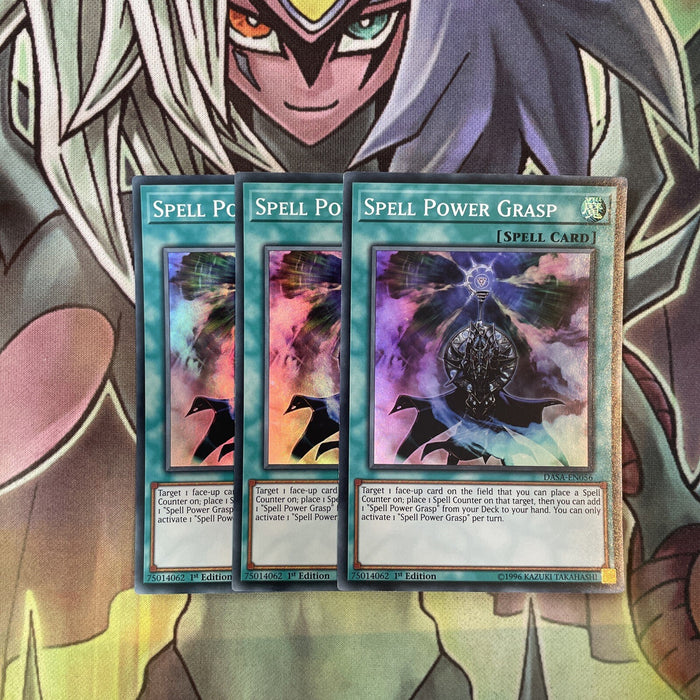 DASA-EN056 x3 Spell Power Grasp Super Rare Excellent Condition Yugioh