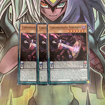 LED6-EN052 x3 Chronograph Sorcerer Common Excellent Condition Yugioh