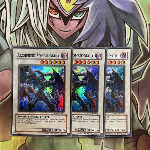 ANPR-EN042 x3 Archfiend Zombie-Skull Super Rare Excellent Condition Yugioh