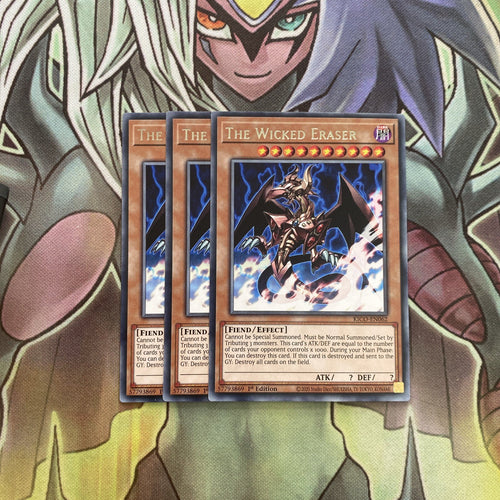KICO-EN062 x3 The Wicked Eraser Rare Excellent Condition Yugioh