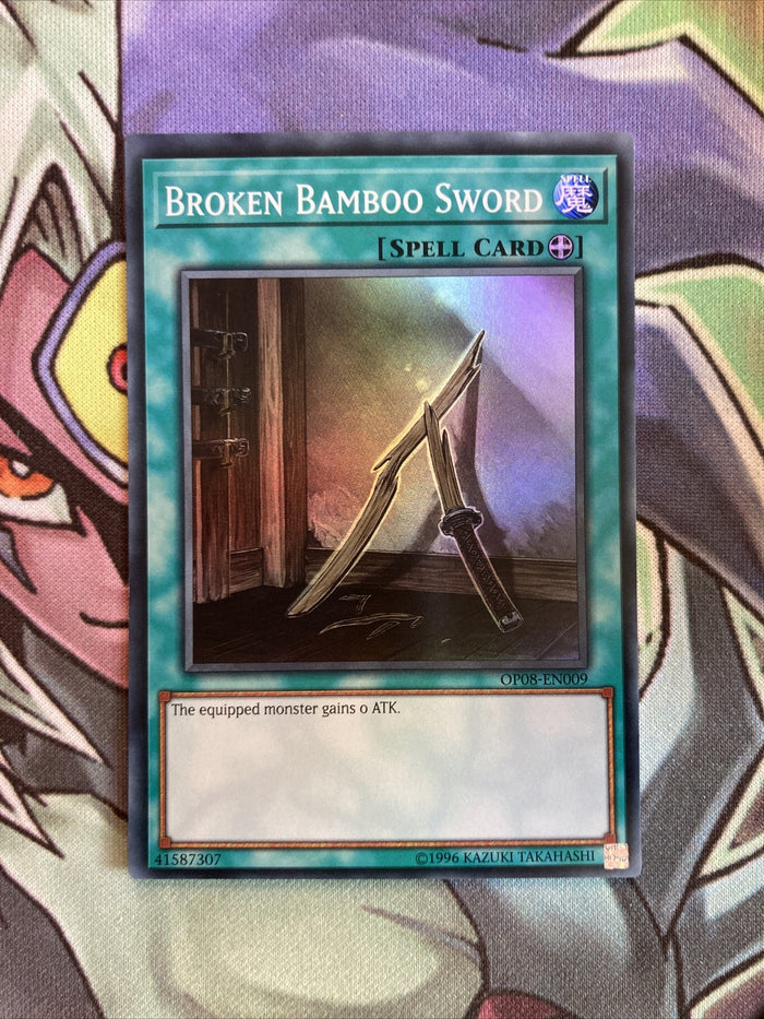 OP08-EN009 Broken Bamboo Sword Super Rare UNL Edition NM Yugioh Card