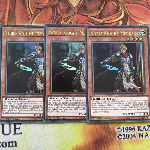 BLRR-EN071 x3 NOBLE KNIGHT MEDRAUT YUGIOH CARDS