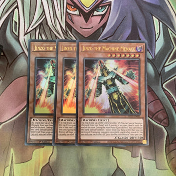 LED7-EN031 x3 Jinzo then Machine Menace Ultra Rare Excellent Condition Yugioh