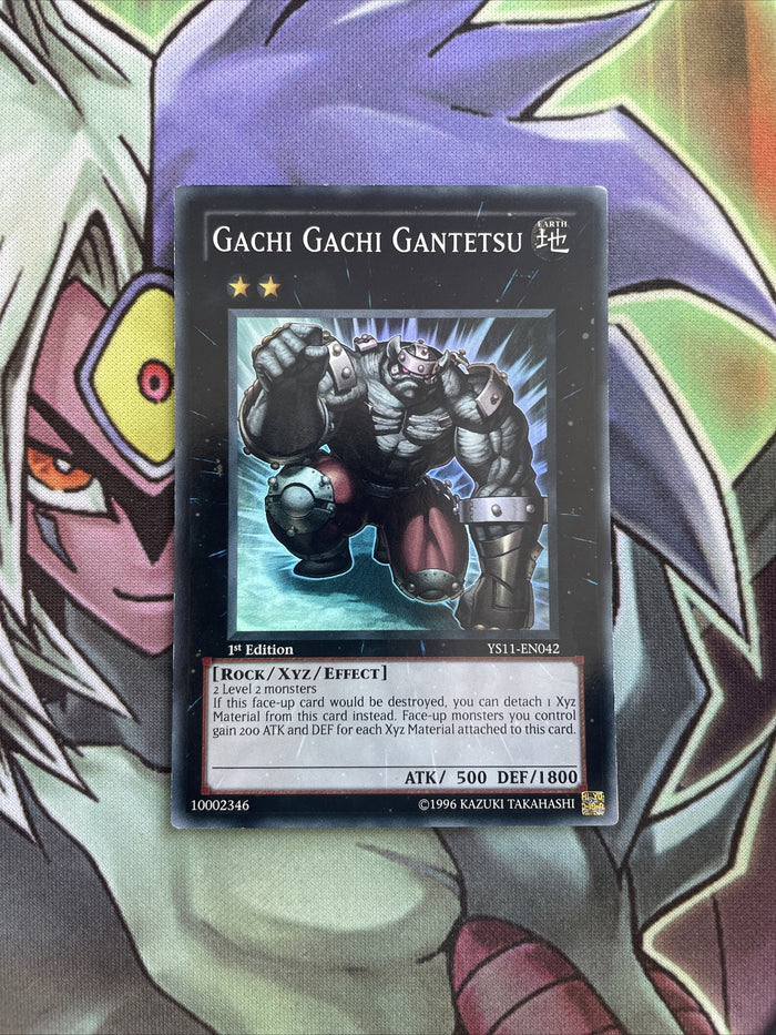 YS11-EN042 Gachi Gachi Gantetsu Super Rare 1st Edition NM Yugioh Card