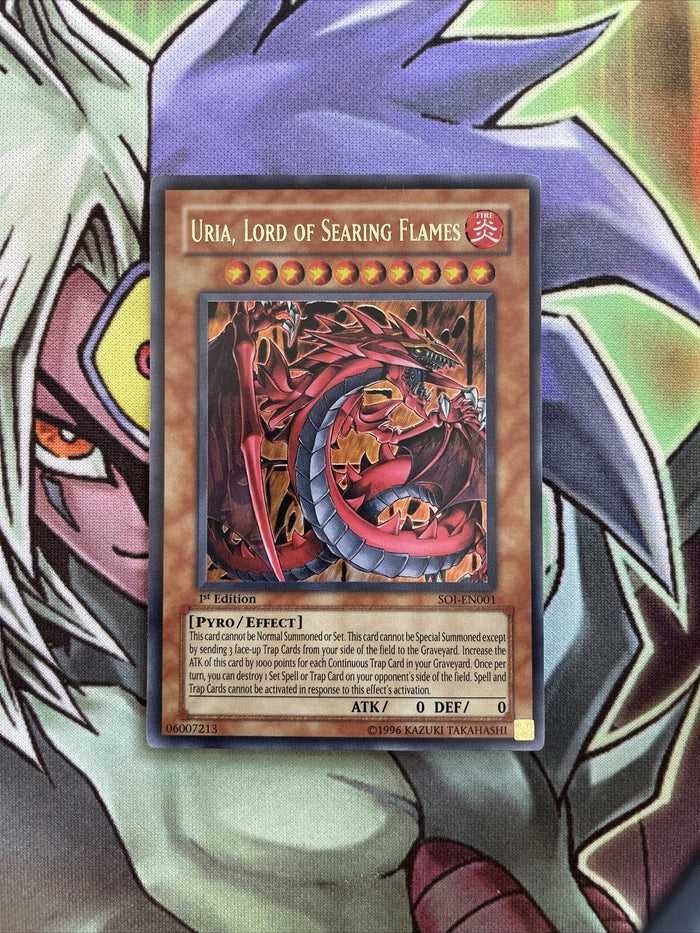 SOI-EN001 Uria, Lord Of Searing Flames Ultra Rare 1st Edition NM Yugioh Card