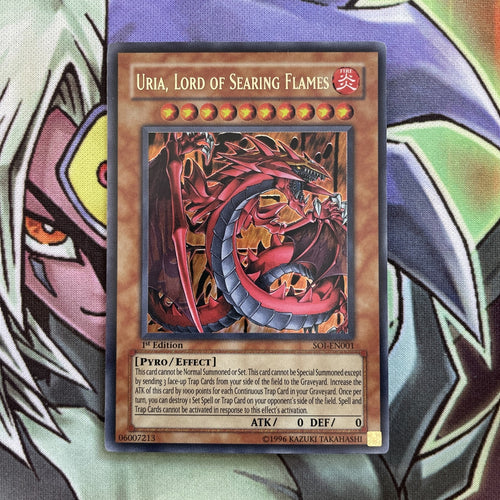 SOI-EN001 Uria, Lord Of Searing Flames Ultra Rare 1st Edition NM Yugioh Card