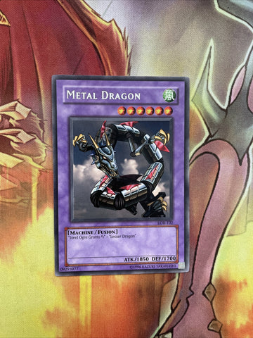 LOB-102 Yugioh: Metal Dragon - Rare - Unlimited - NM