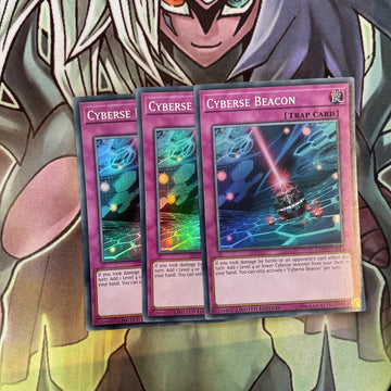 COTD-ENSE4 x3 Cyberse Beacon Super Rare Excellent Condition Yugioh