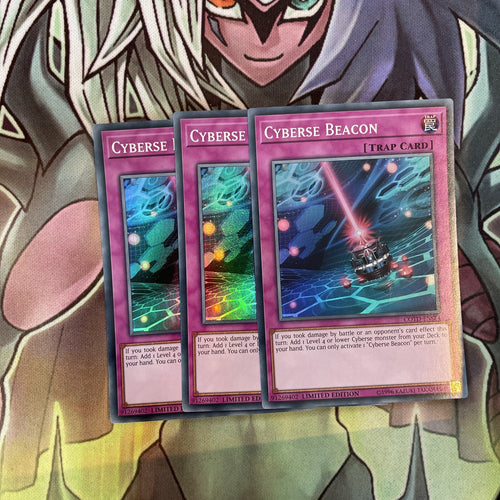 COTD-ENSE4 x3 Cyberse Beacon Super Rare Excellent Condition Yugioh