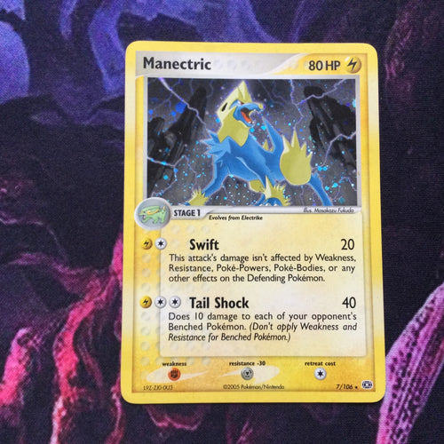 Pokemon Card Manectric EX Emerald Holo Rare 7/106 NM