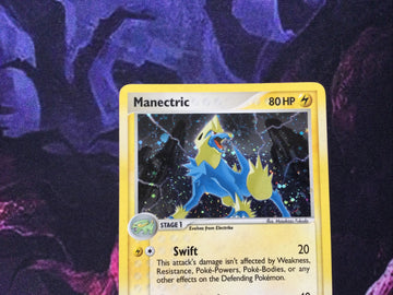 Pokemon Card Manectric EX Emerald Holo Rare 7/106 NM (back)