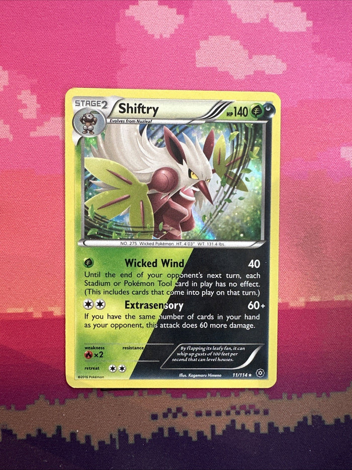Pokemon Card Shiftry Steam Siege Holo Rare 11/114 Near Mint