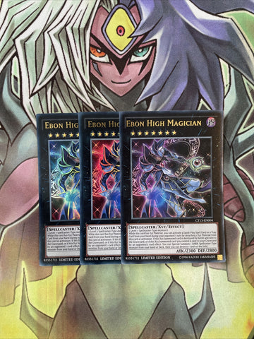 CT13-EN004 x3 Ebon High Magician Ultra Rare Excellent Condition Yugioh