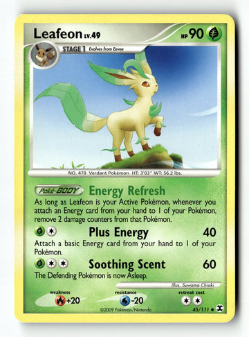 Pokemon Card Leafeon LP Rising Rivals 45/111