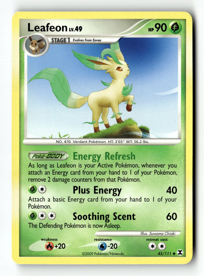 Pokemon Card Leafeon LP Rising Rivals 45/111