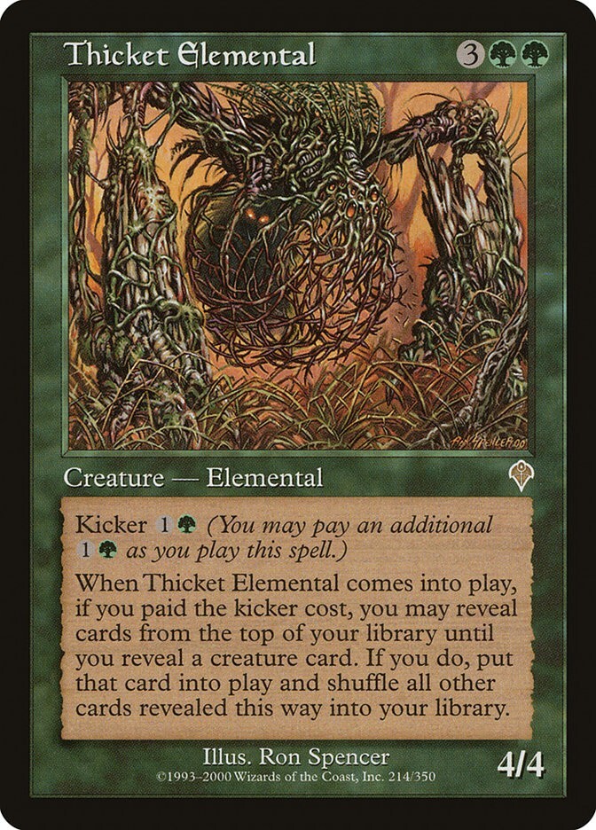 Thicket Elemental - Invasion Rare Excellent Magic MTG