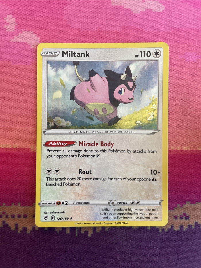 Pokemon Card Miltank Astral Radiance Holo Rare 126/189 Near Mint