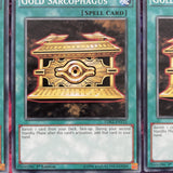 LDK2-ENY22 3 x copies Gold Sarcophagus Common NEW YuGiOh MINT