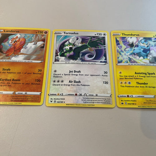 Pokemon Thundurus 052/198 Tornadus 142/185 Landorus 148/264 Cosmo Holo Set