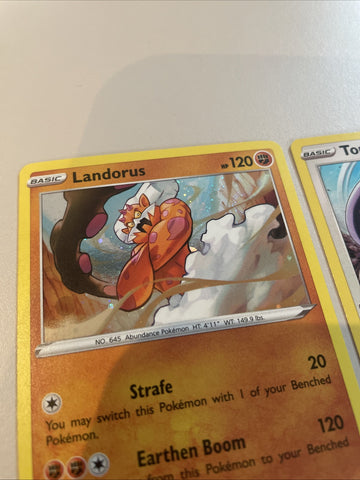 Pokemon Thundurus 052/198 Tornadus 142/185 Landorus 148/264 Cosmo Holo Set (back)
