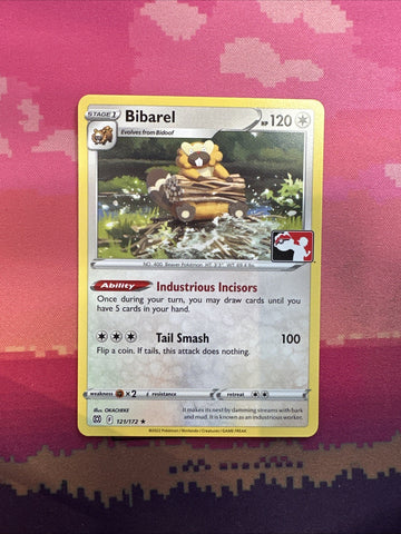 Pokemon Card Bibarel Prize Pack Rare 121/172 Near Mint