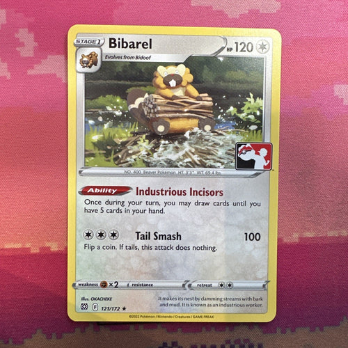 Pokemon Card Bibarel Prize Pack Rare 121/172 Near Mint