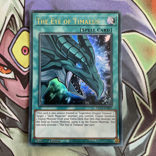 DLCS-EN007 The Eye Of Timaeus Ultra Rare 1st Edition NM Yugioh Card