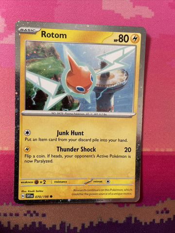 Pokemon Card Rotom Scarlet & Violet Cosmo Holo 070/198 NM
