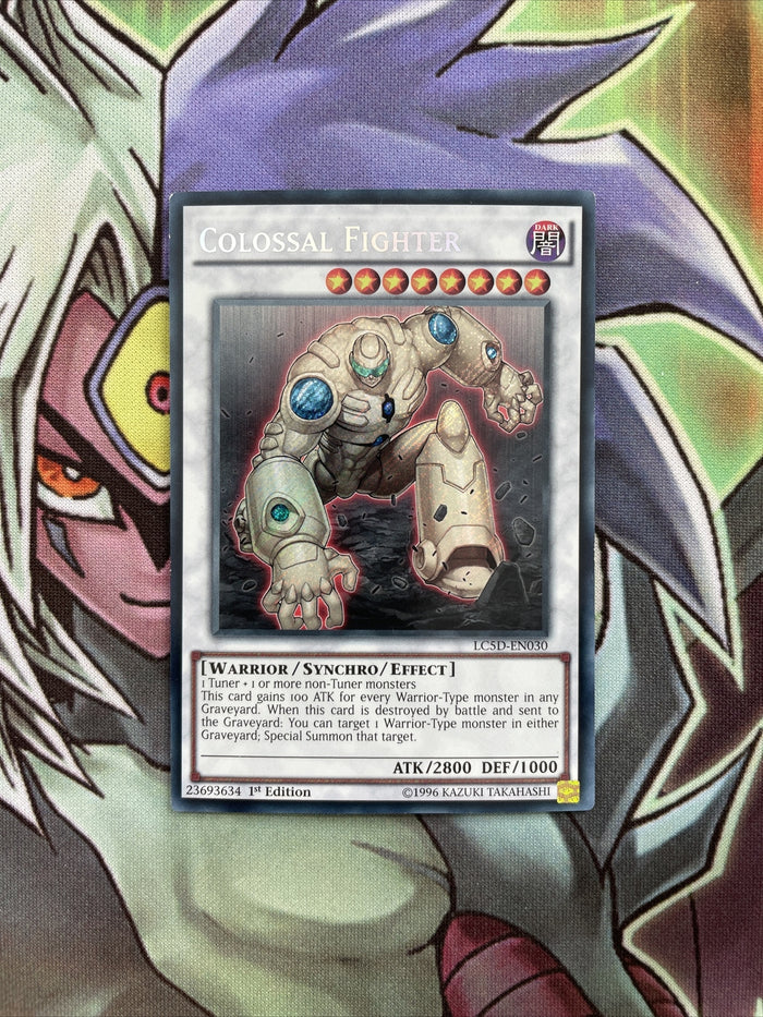 LC5D-EN030 Colossal Fighter Secret Rare 1st Edition NM Condition Yugioh Card