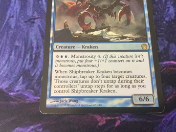 Shipbreaker Kraken Foil - Theros Excellent Magic MTG (back)
