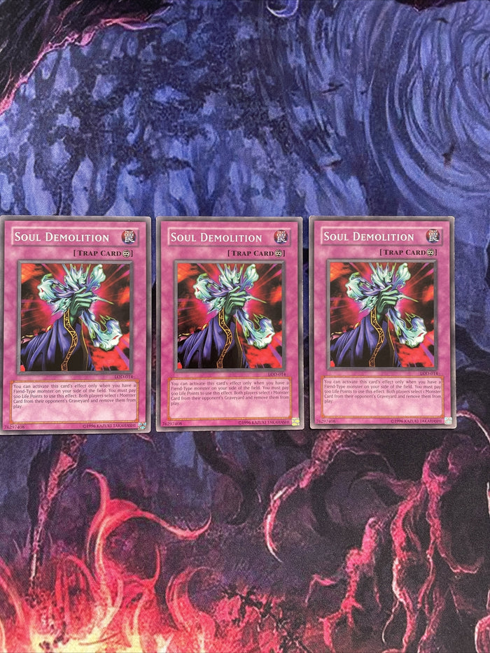 LOD-014 Yugioh 3x Soul Demolition Yugioh cards