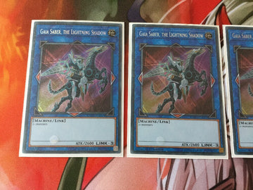 COTD-EN051 X3 Gaia Saber, the Lightning Shadow Secret Rare UNL Ed Mint YuGiOh! (back)